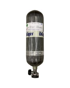 4500psi/45 Minute Clear Coated Luxfer Cylinder with Valve