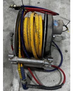 Electric Hose Reel w/100' HP Hydraulic Yellow Hose w/Streamline Coupler