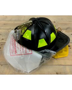 BFL Traditional Helmet w/4" Faceshield - Black, Mfg: 06/11/2024