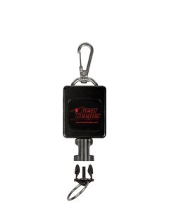 FIRE: Flashlight Retractor, Stainless Steel Snap Clip- Large