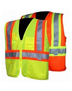 ANSI Class 2 Solid Front/Mesh Back Vest
